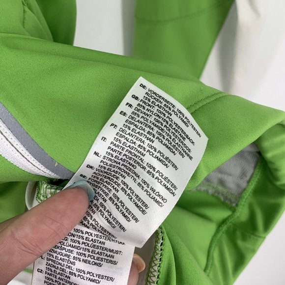 Salomon Women’s Clima Windstopper Running Hiking Light Shell Jacket Medium Green - Picture 7 of 9